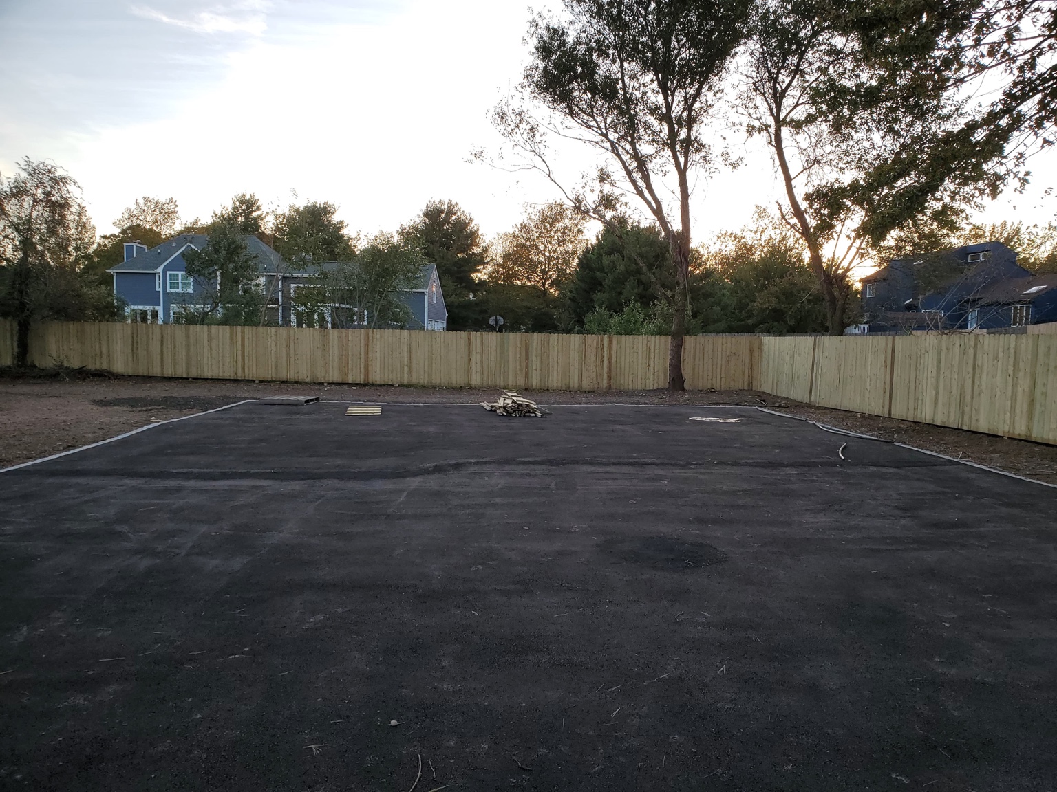 Wood privacy fence project