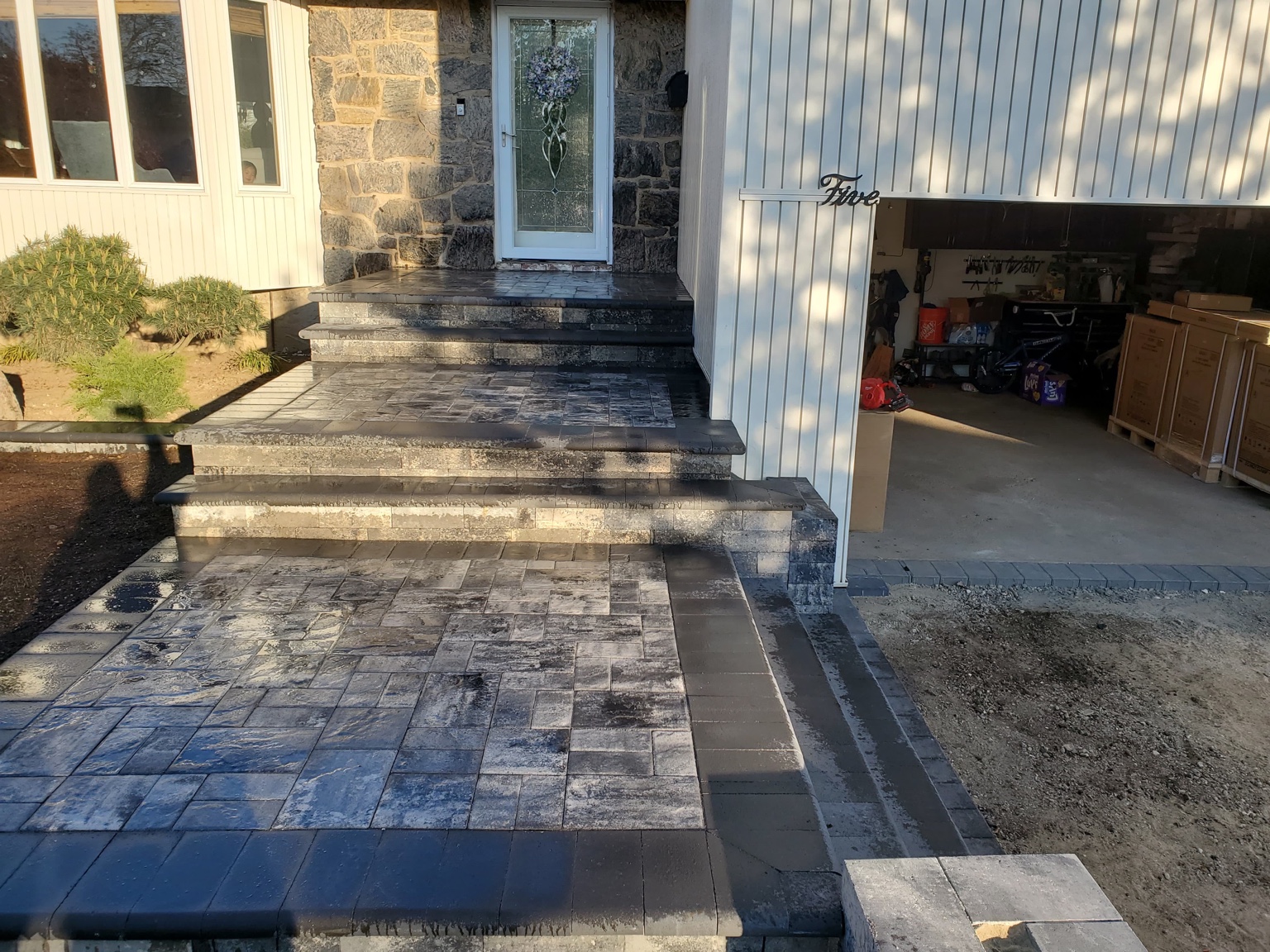 Paver steps and entrance project